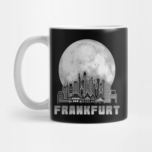 Frankfurt Germany Skyline Full Moon Mug